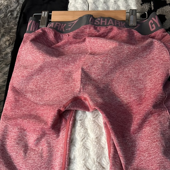 Gymshark Flex Leggings Size Medium Pink with Grey - Picture 7 of 7